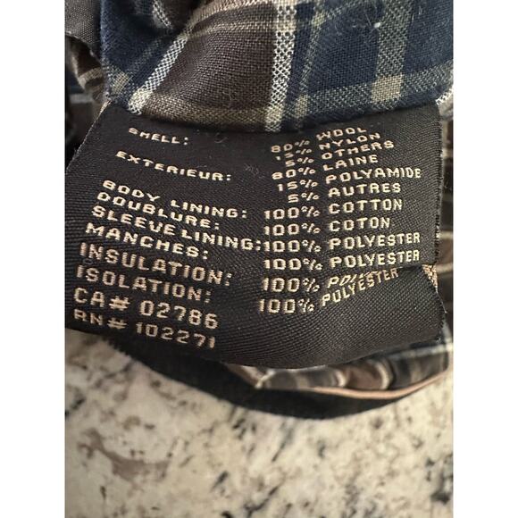 Columbia Wool Plaid Lined Insulated Warm Heavy Winter Jacket/Coat Mens Sz Large - Picture 8 of 9